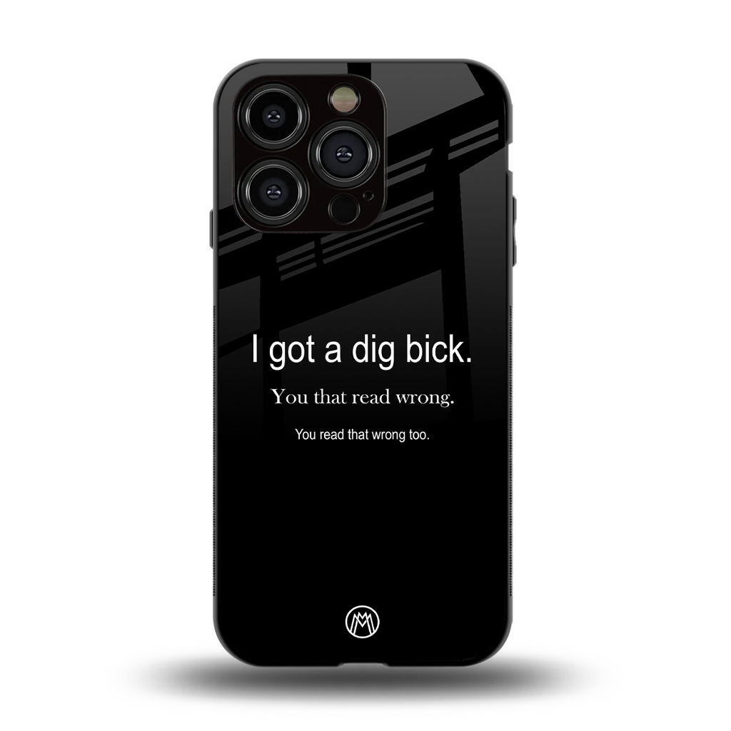 dig bick back phone cover | glass case for iphone 14 pro