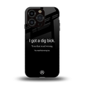 dig bick back phone cover | glass case for iphone 14 pro