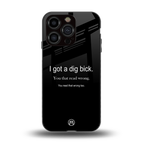 dig bick back phone cover | glass case for iphone 14 pro