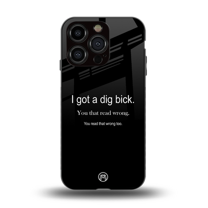 dig bick back phone cover | glass case for iphone 14 pro
