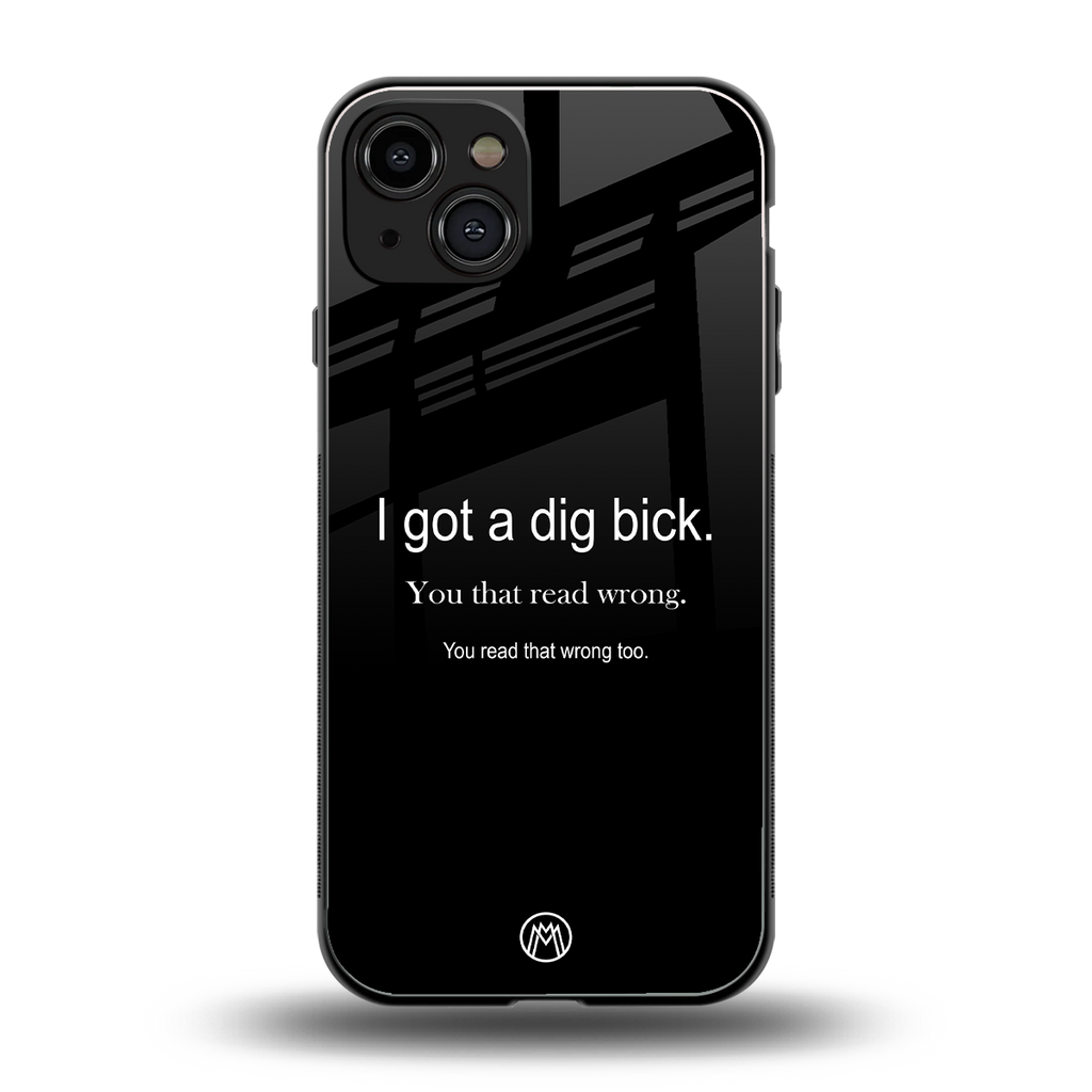dig bick back phone cover | glass case for iphone 15