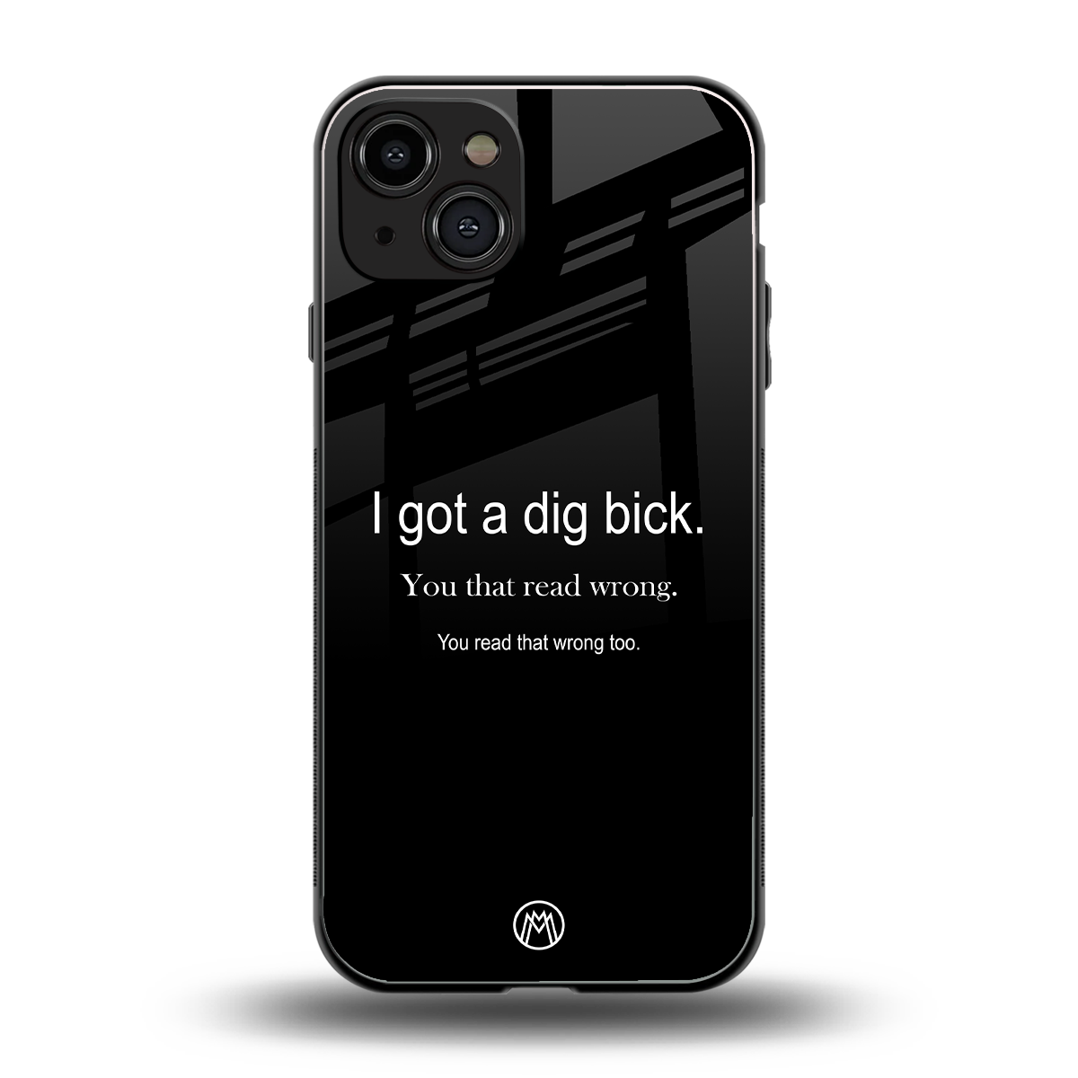 dig bick back phone cover | glass case for iphone 15
