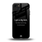 dig bick back phone cover | glass case for iphone 14