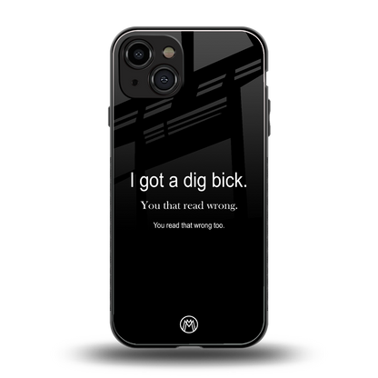 dig bick back phone cover | glass case for iphone 14