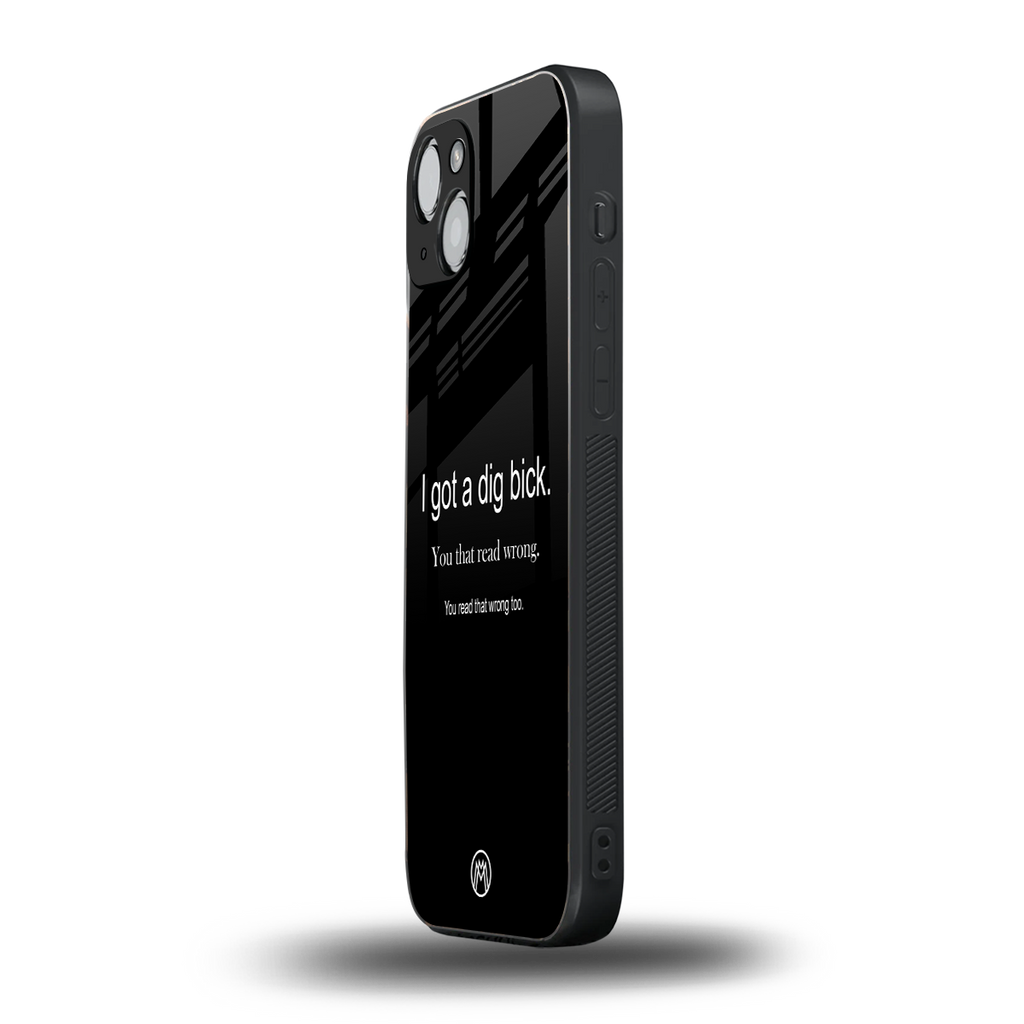 dig bick back phone cover | glass case for iphone 15