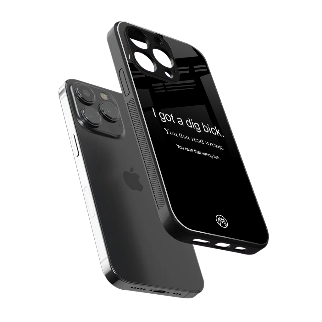 dig bick back phone cover | glass case for iphone 14 pro