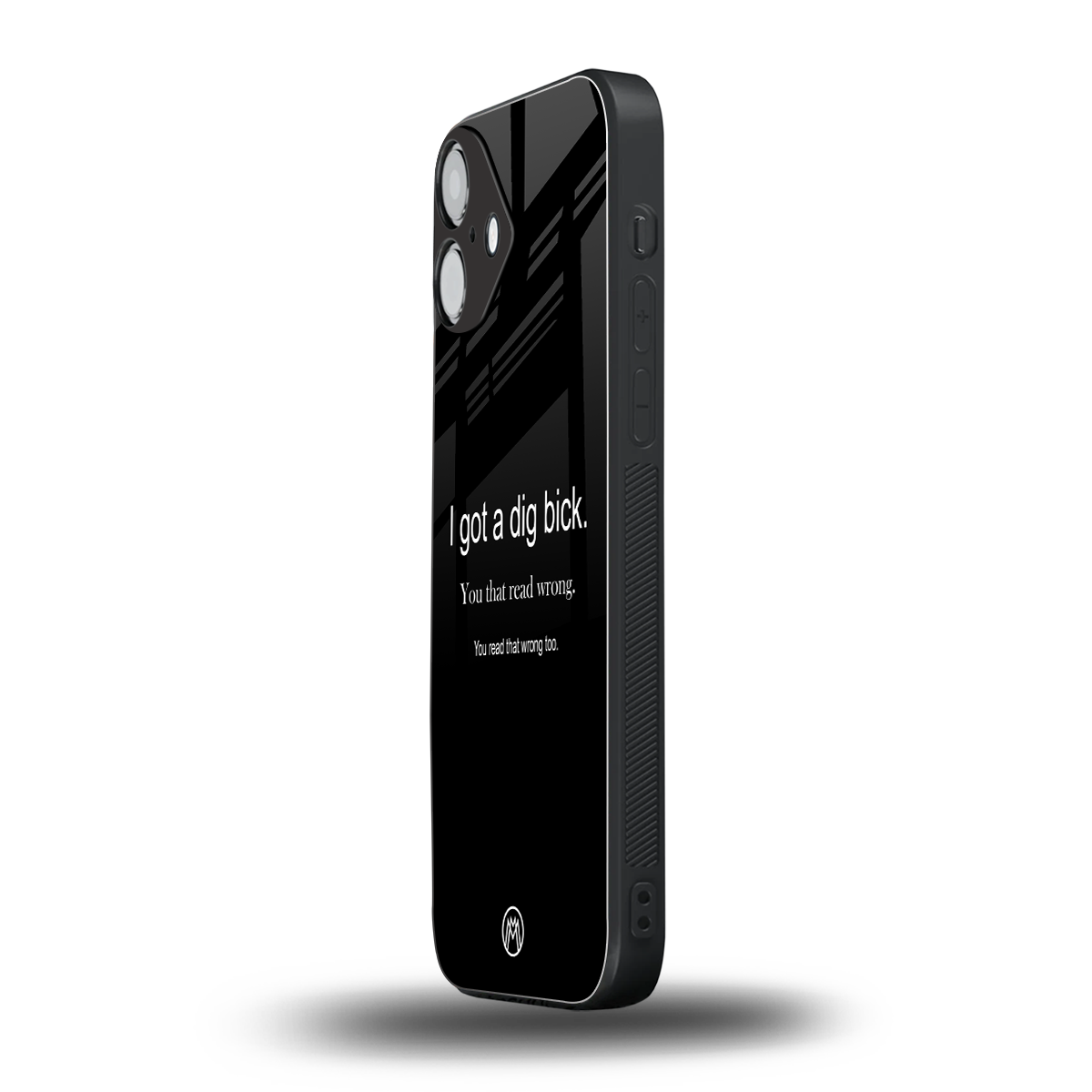dig bick back phone cover | glass case for iphone 16 plus