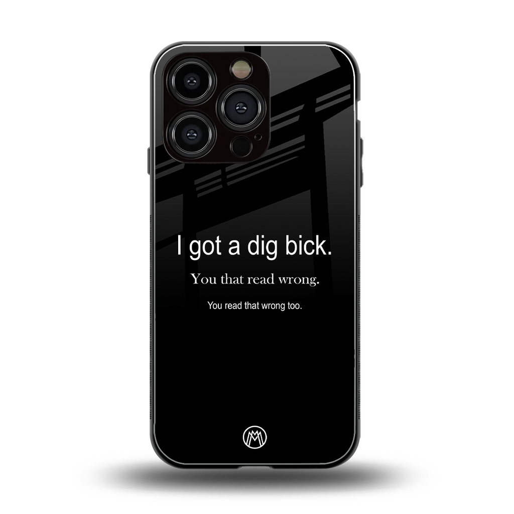 dig bick back phone cover | glass case for iphone 16 pro
