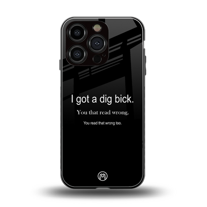 dig bick back phone cover | glass case for iphone 16 pro