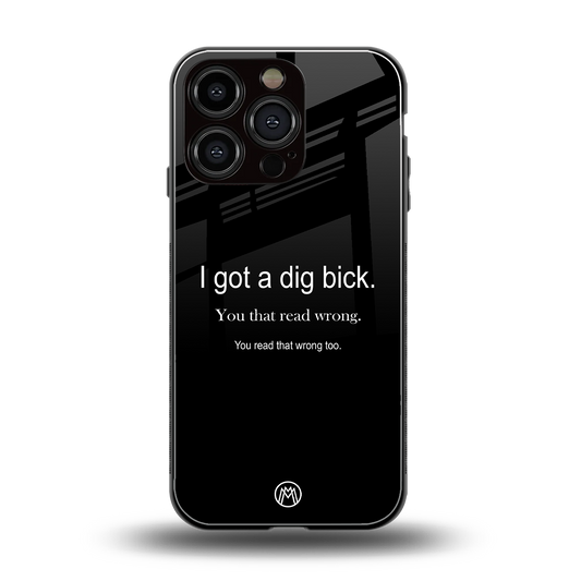 dig bick back phone cover | glass case for iphone 16 pro