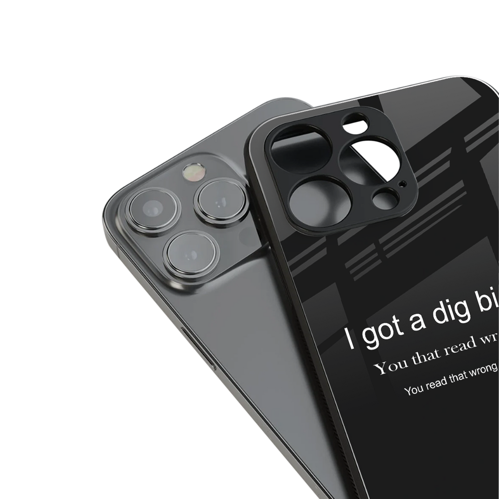 dig bick back phone cover | glass case for iphone 14 pro