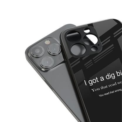 dig bick back phone cover | glass case for iphone 14 pro max