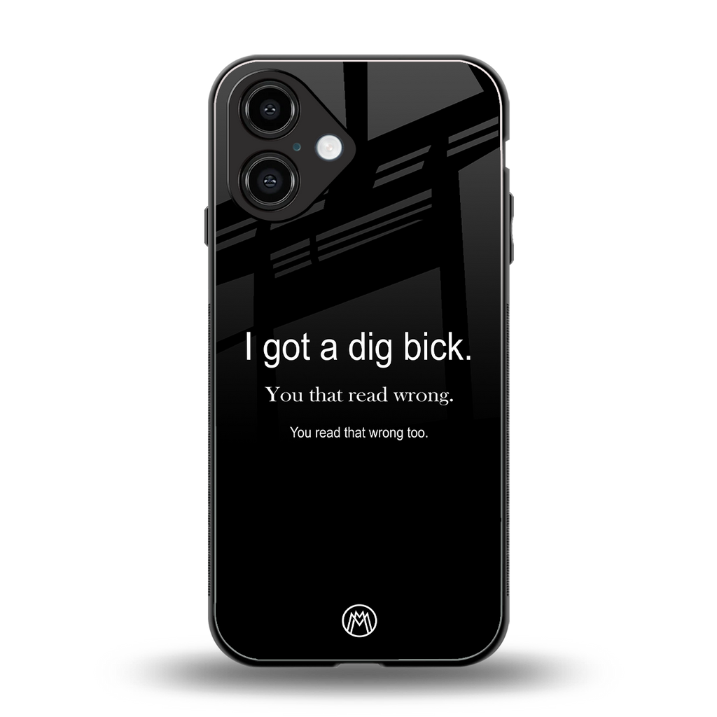 dig bick back phone cover | glass case for iphone 16