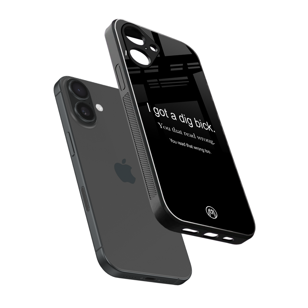 dig bick back phone cover | glass case for iphone 16