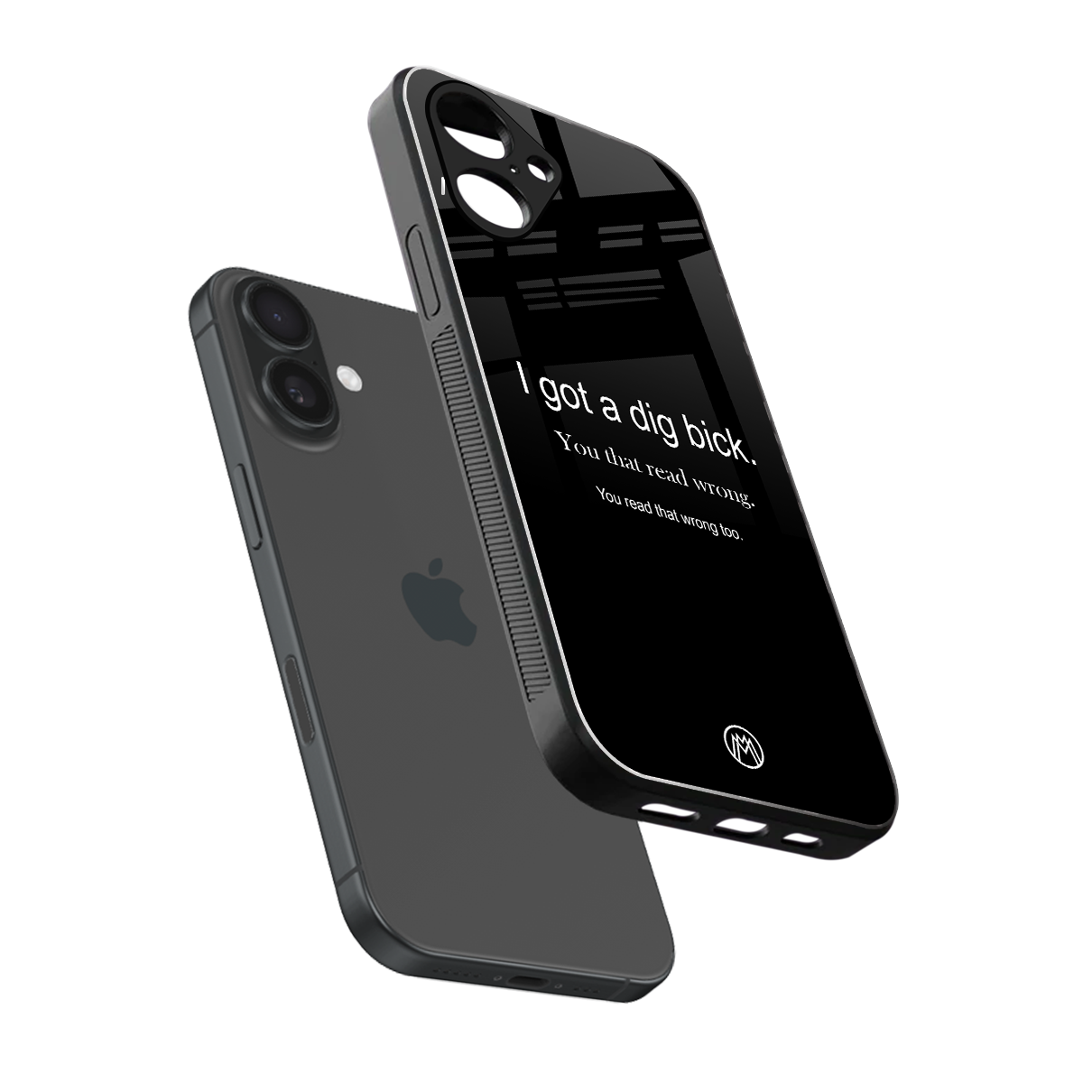dig bick back phone cover | glass case for iphone 16