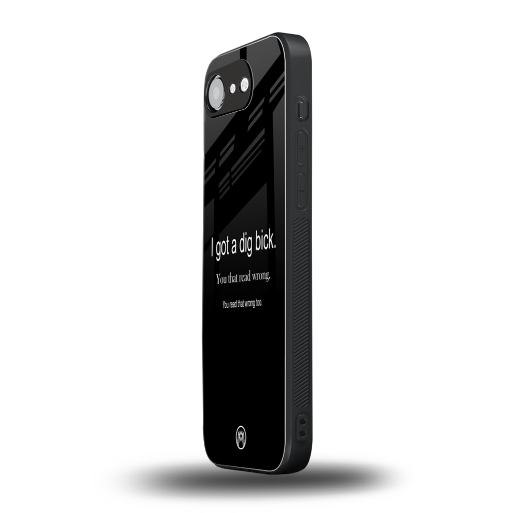 dig bick back phone cover | glass case for iphone 16e