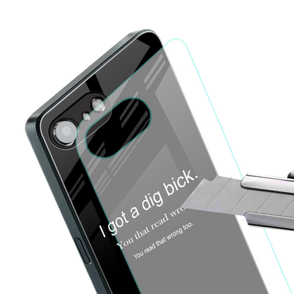 dig bick back phone cover | glass case for iphone 16e