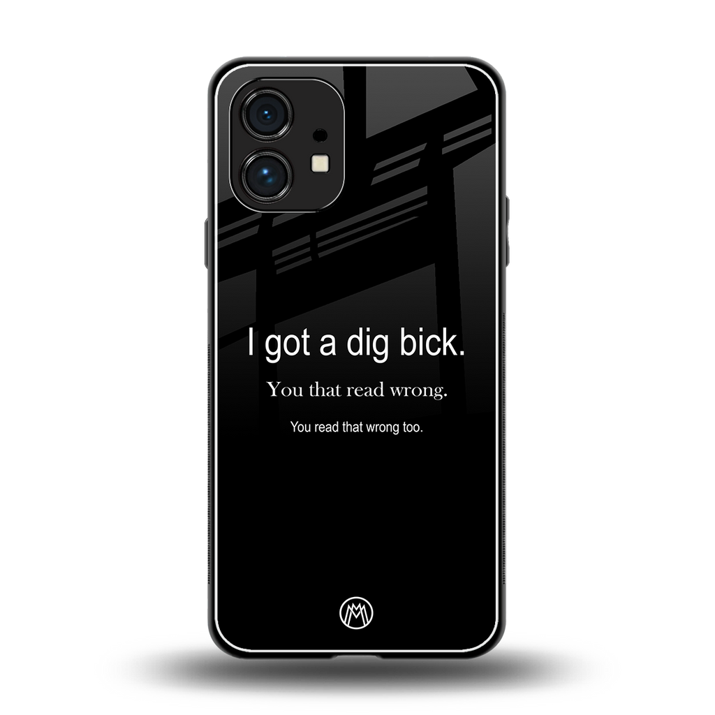 dig bick back phone cover | glass case for nothing phone 1