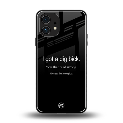 dig bick back phone cover | glass case for nothing phone 1