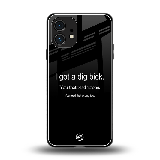 dig bick back phone cover | glass case for nothing phone 1