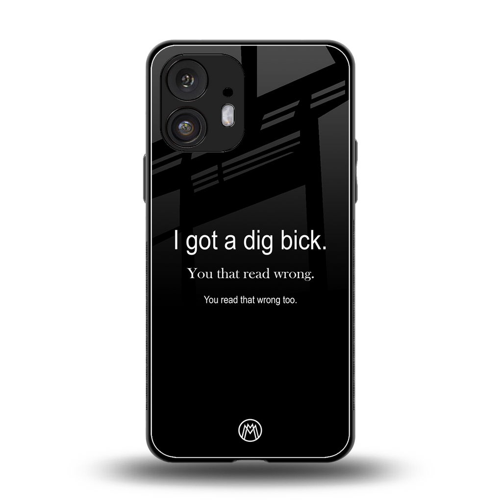 dig bick back phone cover | glass case for nothing phone 2