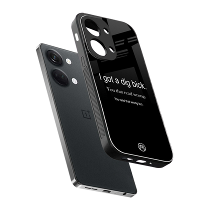 dig bick back phone cover | glass case for oneplus nord 3