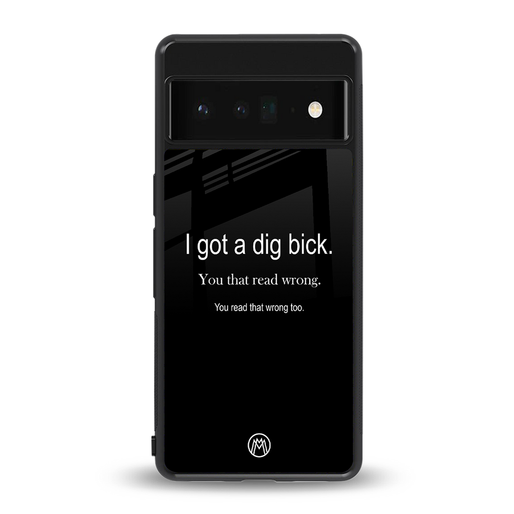 dig bick back phone cover | glass case for google pixel 6 pro