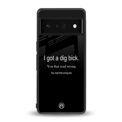 dig bick back phone cover | glass case for google pixel 6 pro