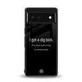 dig bick back phone cover | glass case for google pixel 6