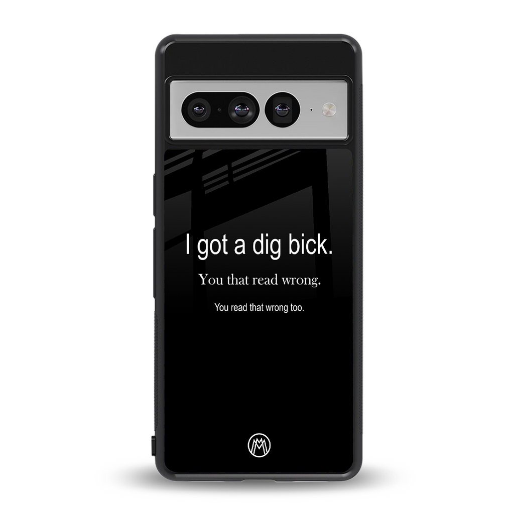 dig bick back phone cover | glass case for google pixel 7 pro