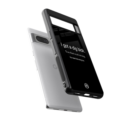 dig bick back phone cover | glass case for google pixel 7 pro
