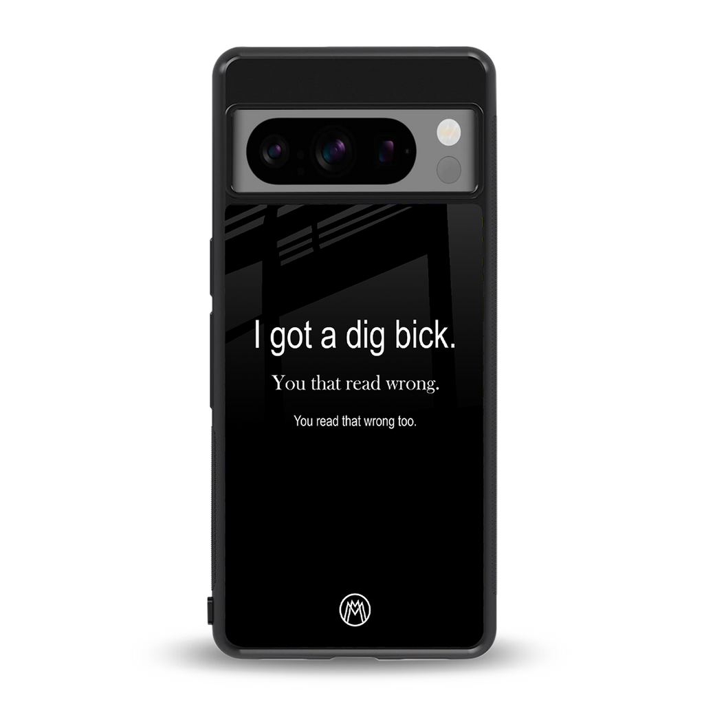 dig bick back phone cover | glass case for google pixel 8 pro