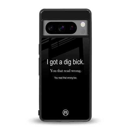 dig bick back phone cover | glass case for google pixel 8 pro