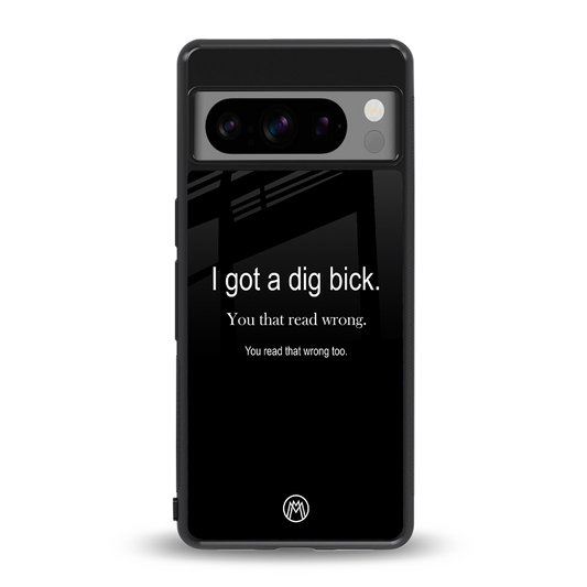 dig bick back phone cover | glass case for google pixel 8 pro