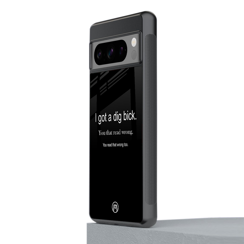 dig bick back phone cover | glass case for google pixel 8 pro