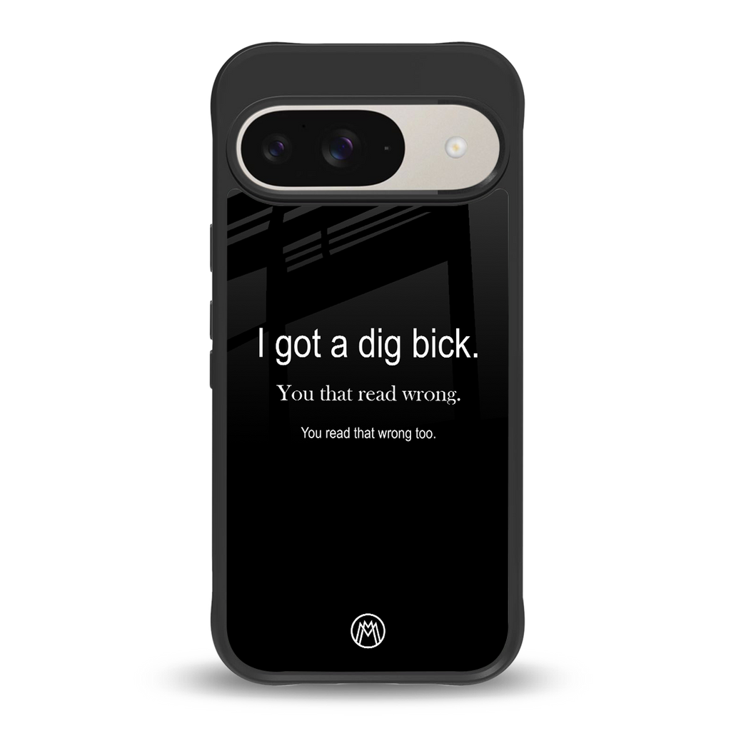 dig bick back phone cover | glass case for google pixel 9