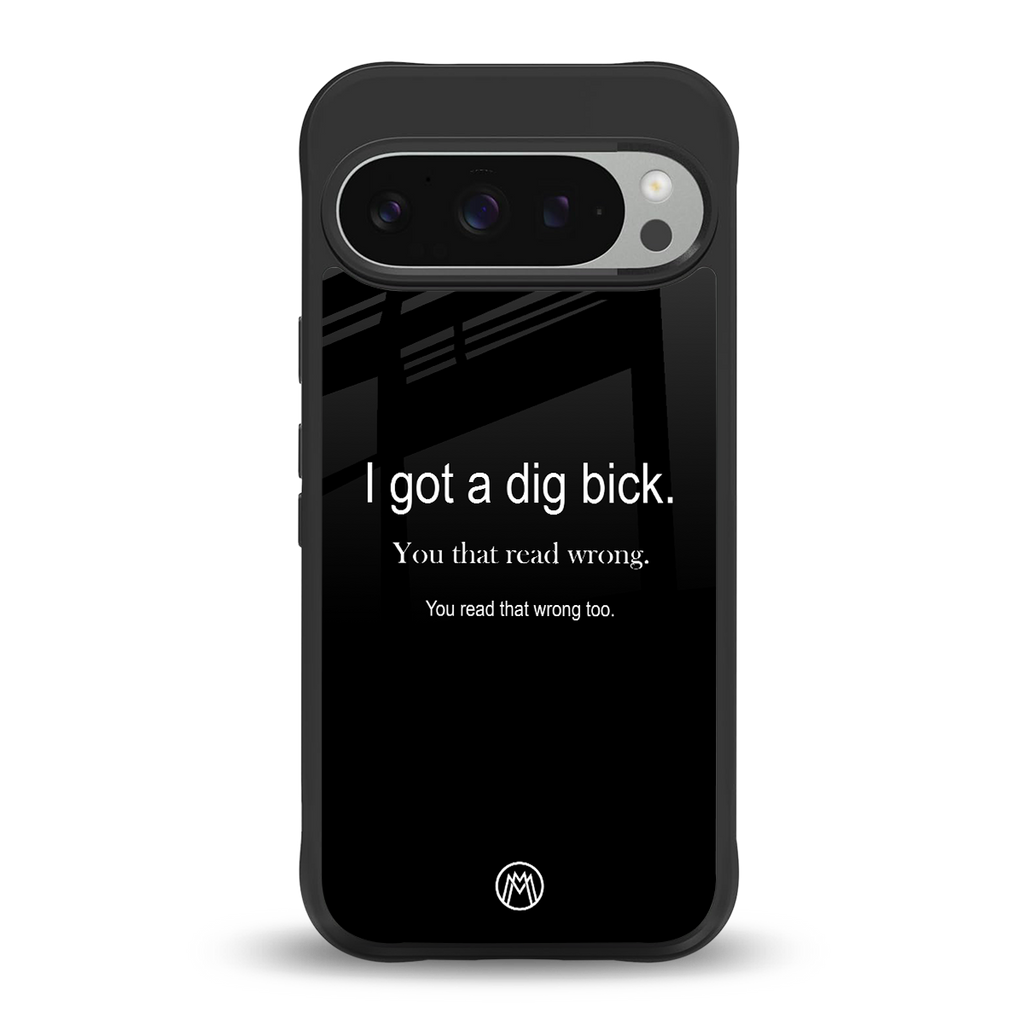 dig bick back phone cover | glass case for google pixel 9 pro xl