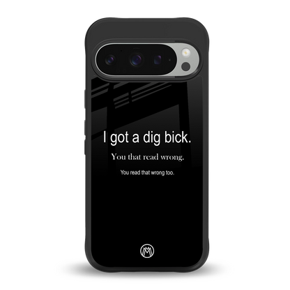 dig bick back phone cover | glass case for google pixel 9 pro xl