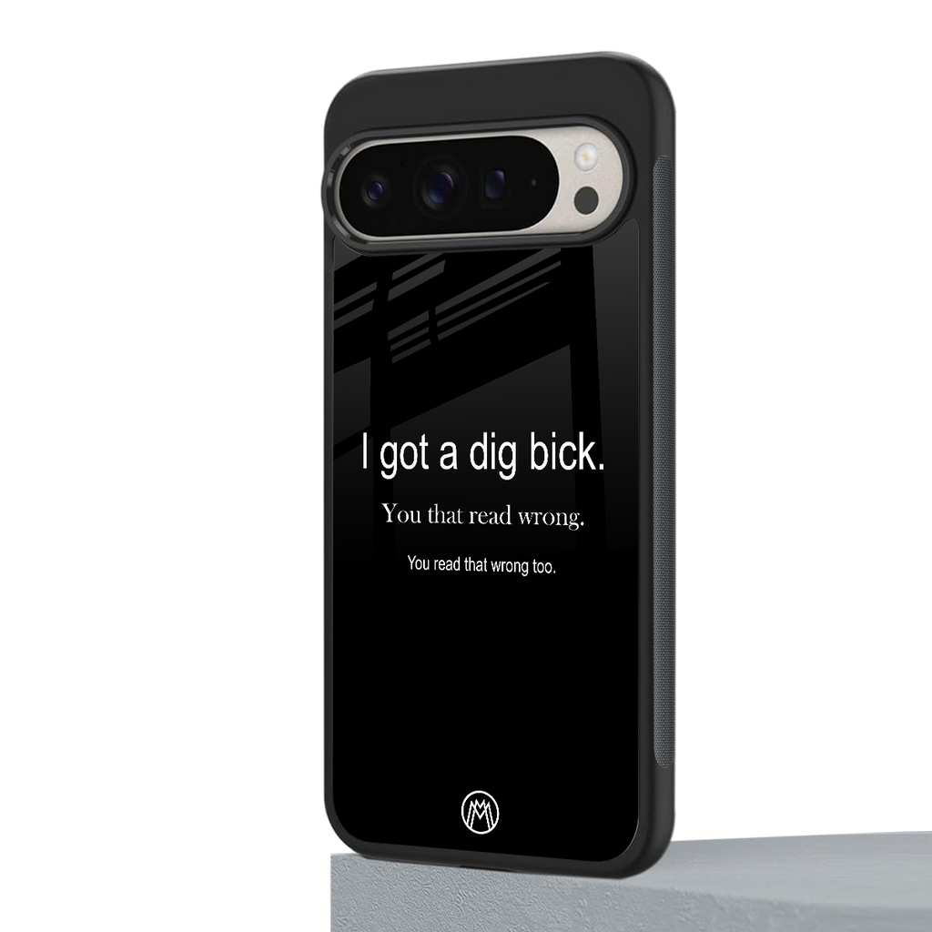 dig bick back phone cover | glass case for google pixel 9 pro xl