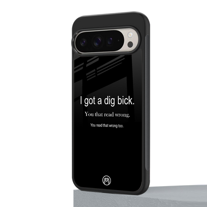 dig bick back phone cover | glass case for google pixel 9 pro xl