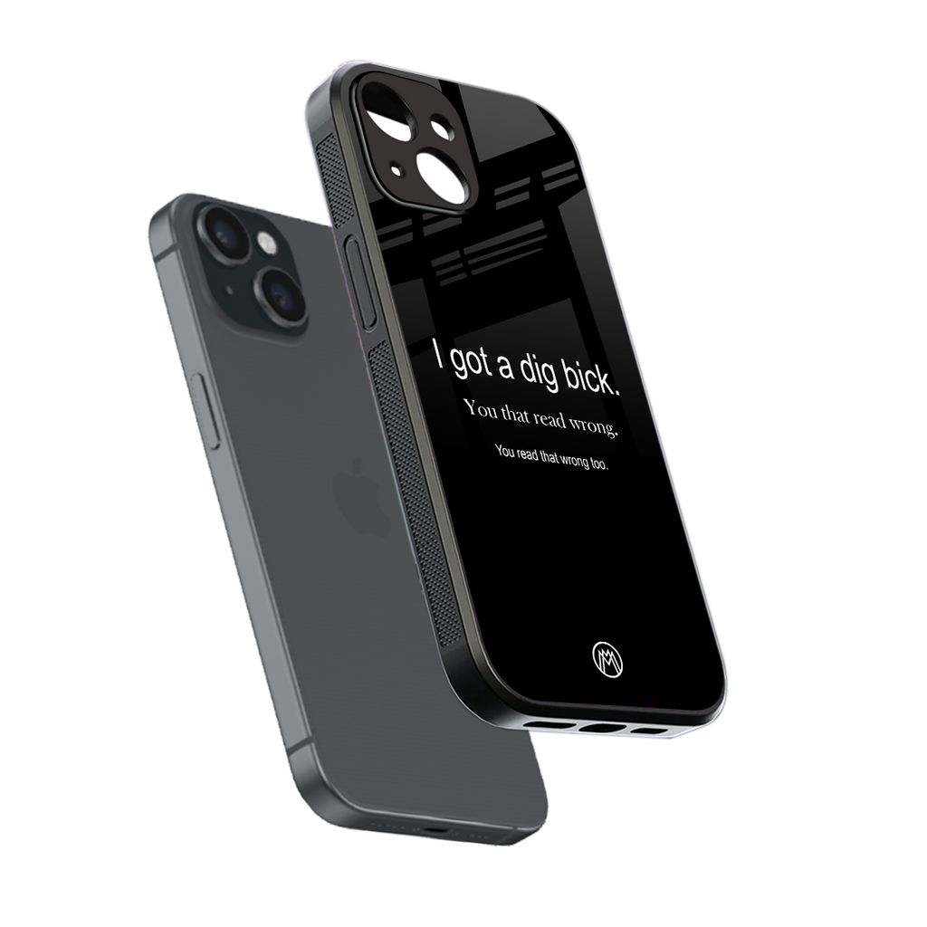 dig bick back phone cover | glass case for iphone 15