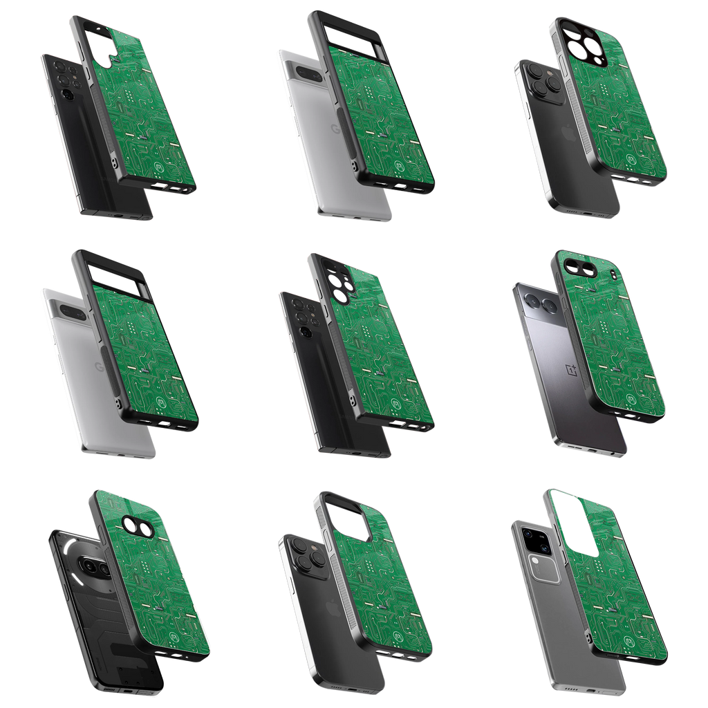 Durable Glass Back Mobile Case for iPhone, Samsung, OnePlus, Google Pixel, Redmi, Vivo, Oppo