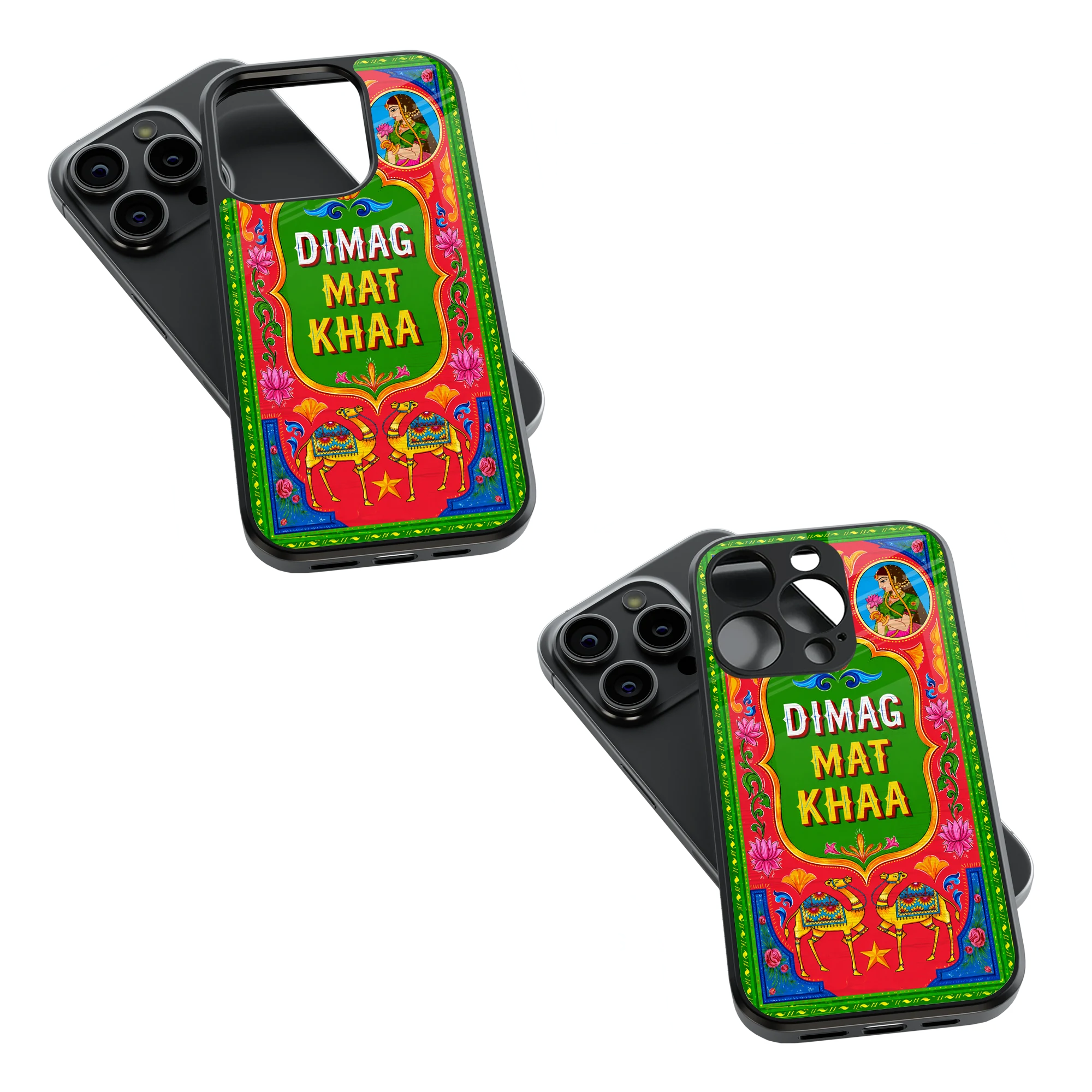 Trendy Glass Back Mobile Case for iPhone, Samsung, Redmi, OnePlus, Google Pixel, Motorola