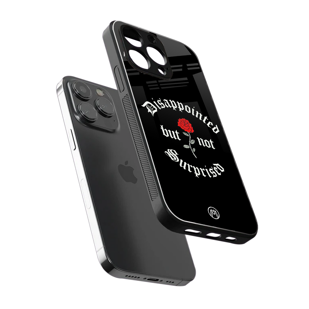 disappointed but not surprised back phone cover | glass case for iphone 15 pro max