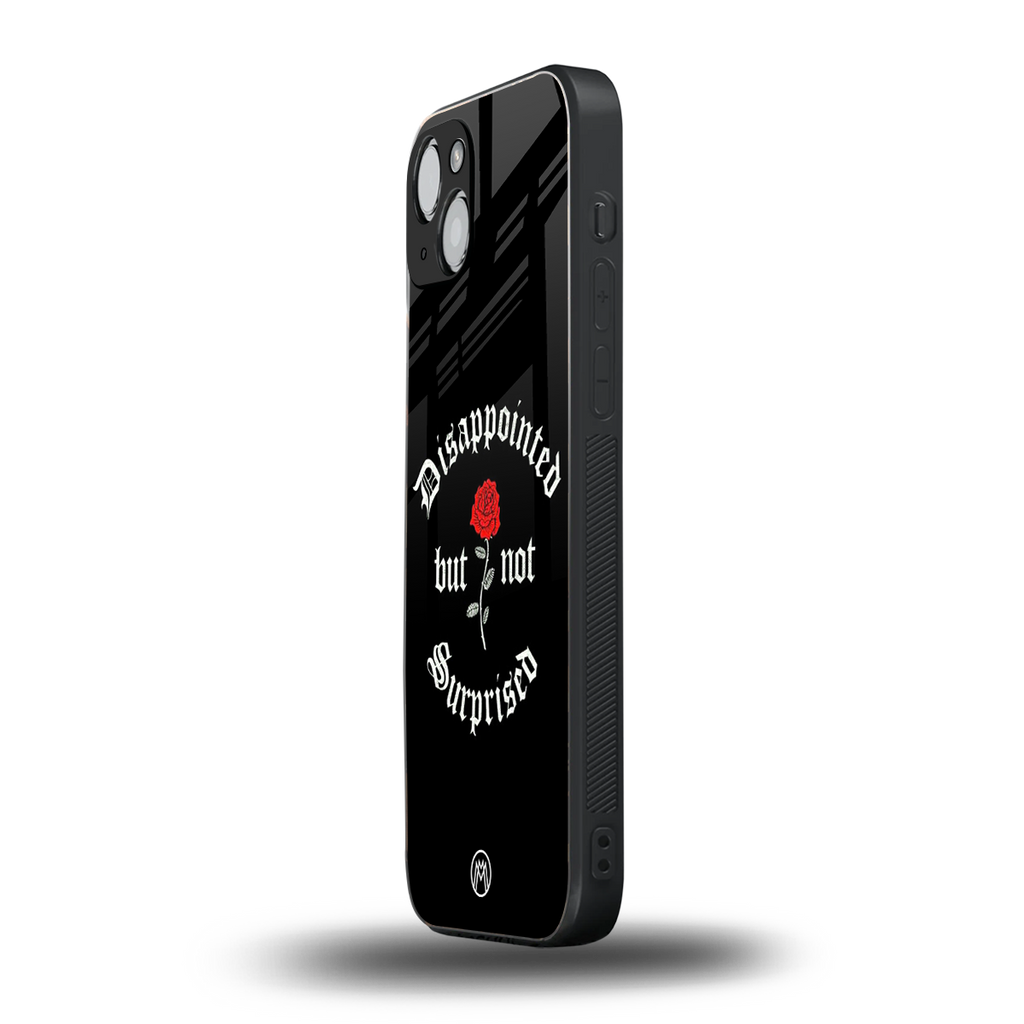 disappointed but not surprised back phone cover | glass case for iphone 15