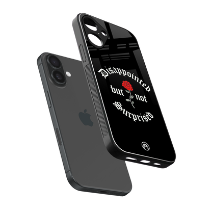 disappointed but not surprised back phone cover | glass case for iphone 16 plus