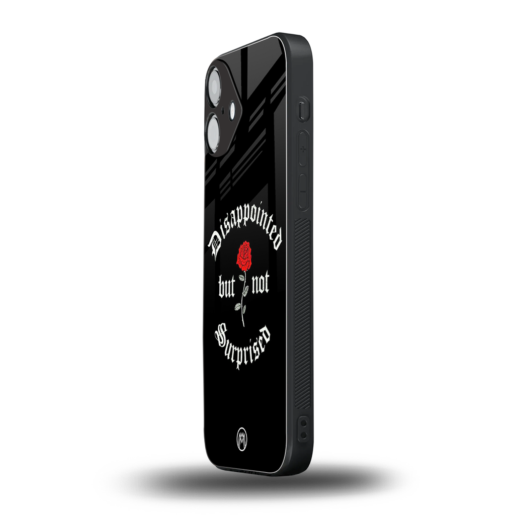 disappointed but not surprised back phone cover | glass case for iphone 16 plus