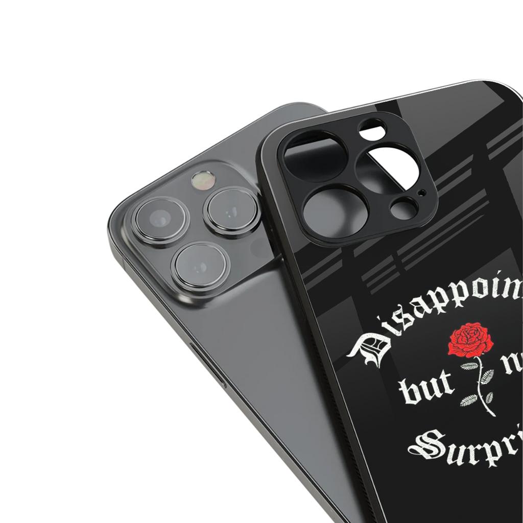 disappointed but not surprised back phone cover | glass case for iphone 16 pro