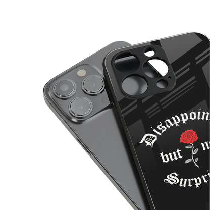 disappointed but not surprised back phone cover | glass case for iphone 15 pro