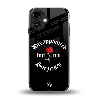 disappointed but not surprised back phone cover | glass case for iphone 16